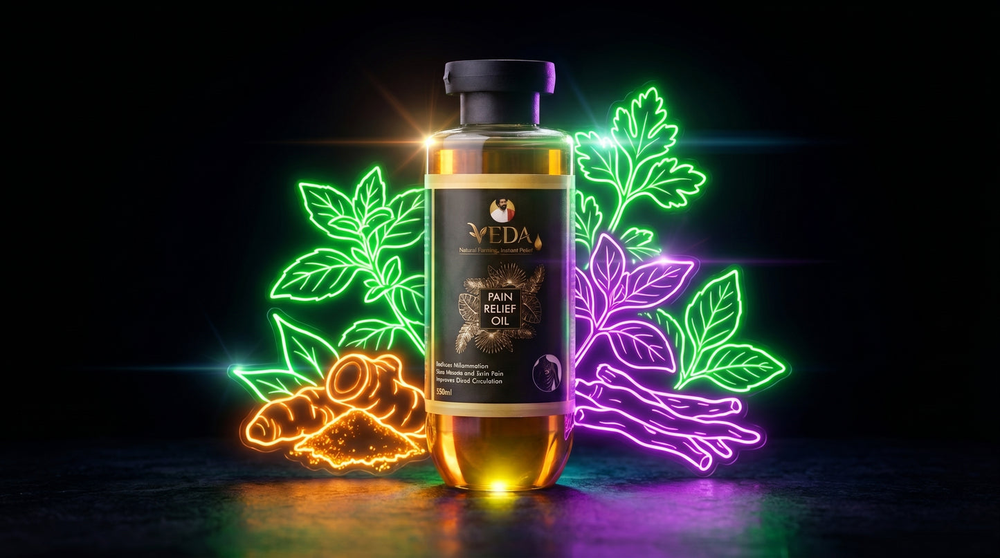 Veda Pain Relief Oil – 100% Natural Ayurvedic Formula for Joint & Muscle Care