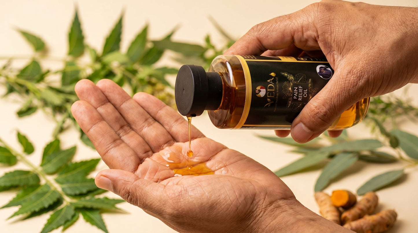 Veda Pain Relief Oil – 100% Natural Ayurvedic Formula for Joint & Muscle Care