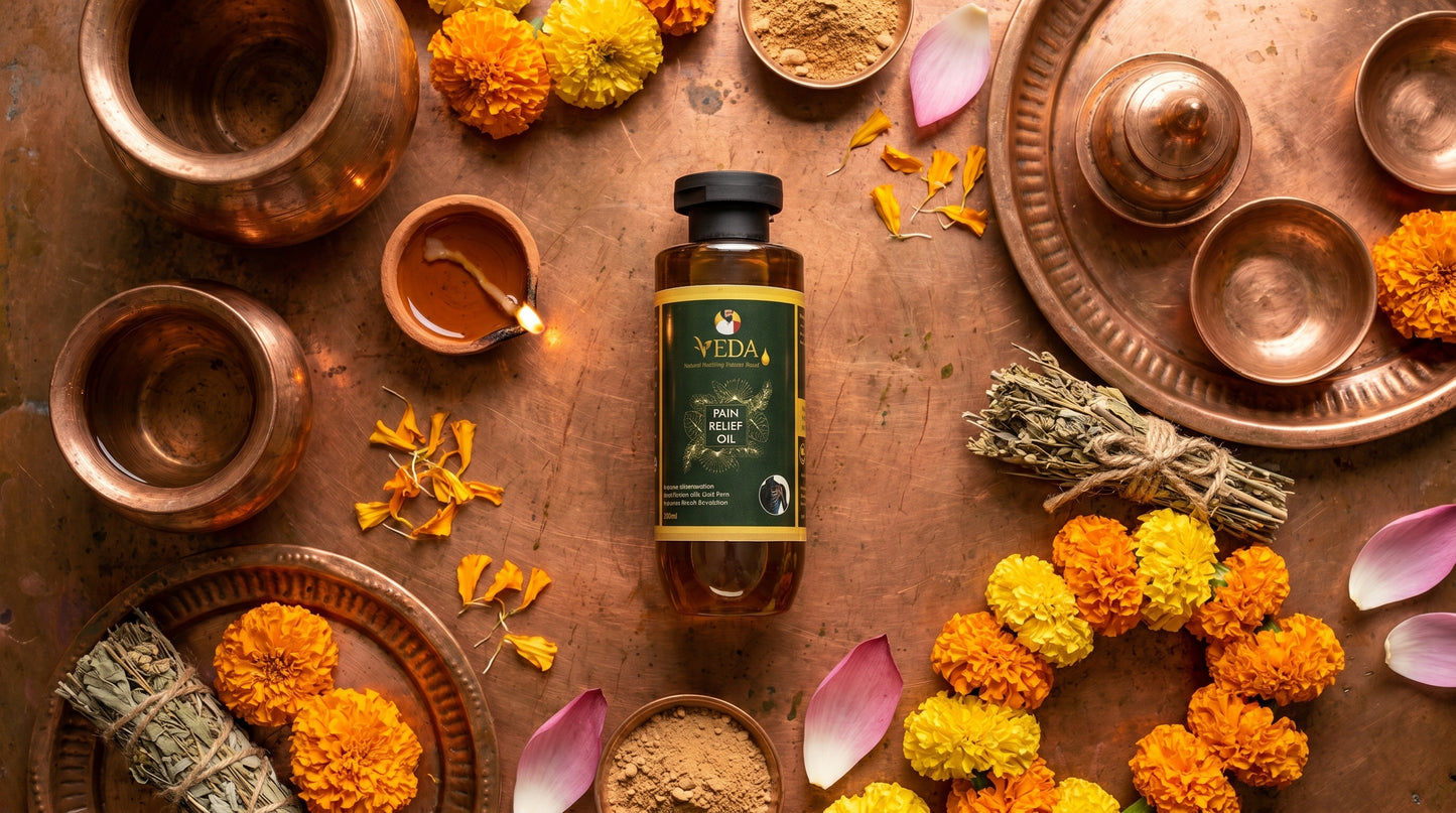 Veda Pain Relief Oil – 100% Natural Ayurvedic Formula for Joint & Muscle Care