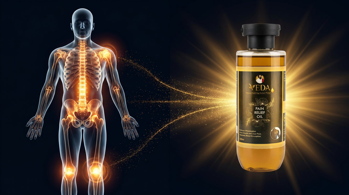 Veda Pain Relief Oil – 100% Natural Ayurvedic Formula for Joint & Muscle Care